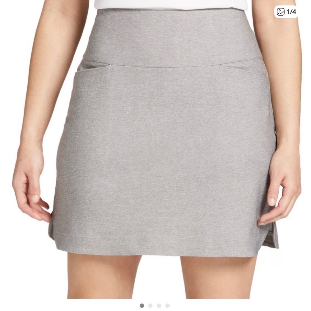NEW Lady Hagen Women XL Golf 17"‎ Skort Heather Gray Sculpt Pull On WGH17430